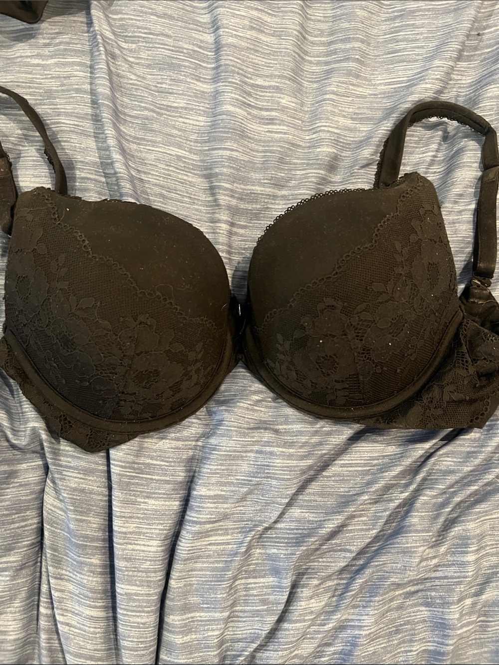 Victoria's Secret Black Lace Push-Up Bra